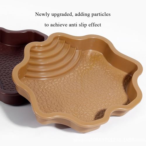 Turtle Bathing Pool, Reptile Feeding Dish Water Pot, Lizard Turtle Bathing Pool for Aquatic Climbing Pet - color: Earthy Yellow