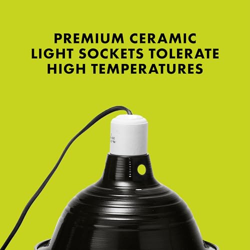 Zilla Pet Reptile Premium Heat Lamp Reflector Dome Fixture, 8.5 Inches - size: 8.5 Inch (Pack of 1)
