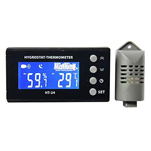 MistKing – Hygrostat/Thermometer Controller (24V DC) | Control Day/Night Humidity | Per Second Control | Low Voltage/Temp Display | Quick-On Function | HT-24 | Control Day/Night Humidity, Per Second Control, Low Voltage/Temp Display, Quick-On Function
