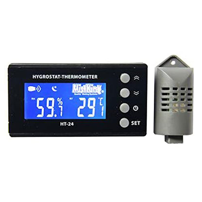 MistKing – Hygrostat/Thermometer Controller (24V DC) | Control Day/Night Humidity | Per Second Control | Low Voltage/Temp Display | Quick-On Function | HT-24 | Control Day/Night Humidity, Per Second Control, Low Voltage/Temp Display, Quick-On Function