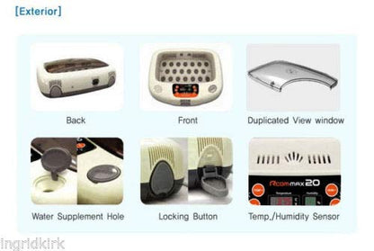 R-Com MX-20 Plastic/Metal Model Max 20 Automatic Digital Auto-Turning Egg Incubator