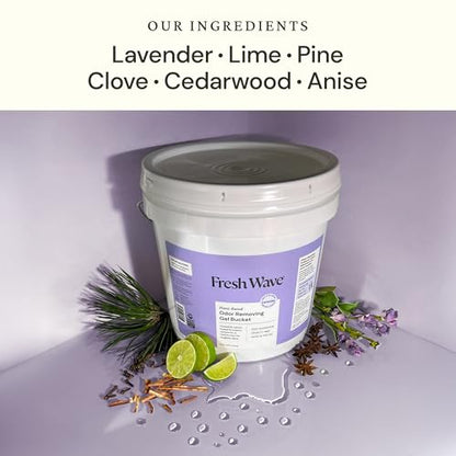 Fresh Wave Odor Eliminator Gel Bucket, 248 oz. Lavender Refill | EPA Safer Choice rated, No parabens or harsh chemicals, Refills up to 16 large gel jars, Pet-safe room deodorizer - size: 248 Fl Oz (Pack of 1)