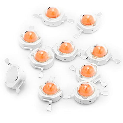 CHANZON 10pcs High Power Led Chip 5W Full Spectrum Plant Grow Light | (380nm - 840nm / 600mA - 700mA / DC 6V - 7V / 5 Watt) SMD COB Emitter Diode Components for DIY Hydroponic Flowers Growing - color: L) Full Spectrum (380-840nm)