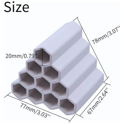 Ceramic Shrimp Aquarium Decor, Shrimp Hides for Aquarium, 10 Connected Tubes, Hideout Cave for Baby Fish, Small Reptile, Lizard