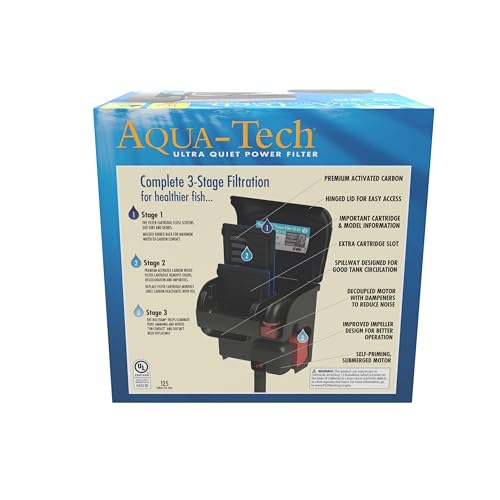 Aqua-Tech Ultra Quiet Power Filter, for Aquariums 10-20 Gallons (Pack of 2) - size: New - 10 to 20 Gallon (Pack of 2)