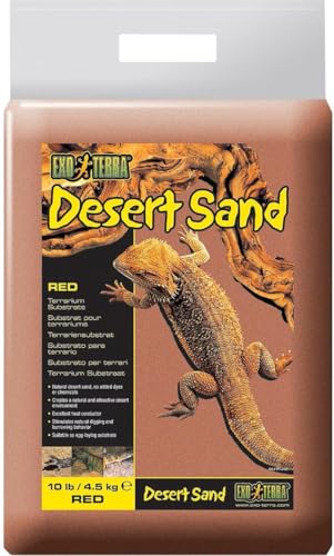Exo Terra Desert Sand, 10-Pound, Red for All Breed Sizes - color: Red, size: 10-Pound