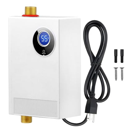 Tankless Water Heater Electric 110V, 3000W Under Sink Instant On Demand Hot Water Heater, Portable Mini Water Heaters with Digital Display for Kitchen Bathroom RV