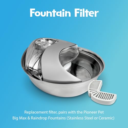 Pioneer Pet Stainless Steel Fountain Raindrop Design , 60oz - size: 60 oz.