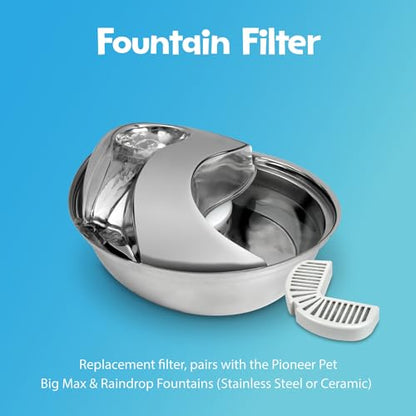 Pioneer Pet Stainless Steel Fountain Raindrop Design , 60oz - size: 60 oz.