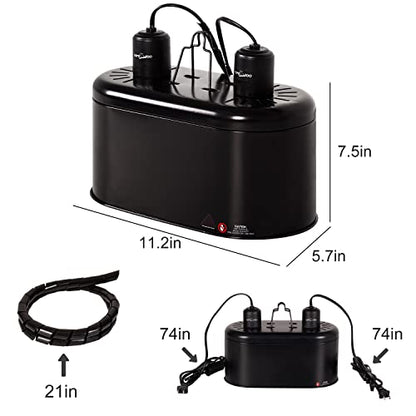 REPTI ZOO Reptile Heat Lamp Reptile Light Fixture Combo Pack, 100W UVA Turtle Basking Spot Lamp Reptile Heat Bulb & 26W UVA UVB Reptile Light Fluorescent UVB Bulb 5.0