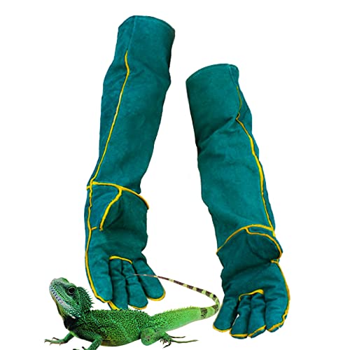 Hamiledyi Animal Handling Gloves 23.6in Bite Proof Anti-Scratch Protection Gloves Pet Grooming/Nursing/Wildlife Rescue Safety Work Gloves for Reptile Snake Iguana Cat Dog Falcon