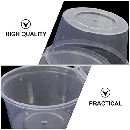UKCOCO 20pcs Reptile Feeding Boxes Semi-Transparent Breeding Container with Ventilated Design for Lizards Snakes and Pets Quarantine Habitat
