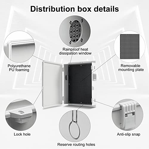 Namunanee Outdoor Electrical Junction Box, ABS Water Resistant Enclosure with Internal Mounting Panel & Hinged Cover, 15.7" H* 11" L* 4.1" W - size: 15.7"H x 11"L x 4.1"W & Standard