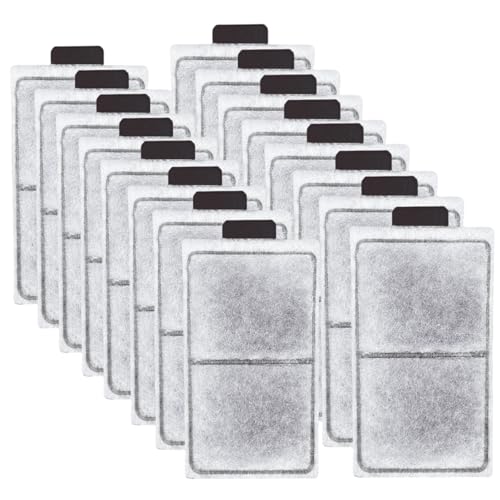 16 Pack PF-S Fish Tank Filter Cartridges, Aquarium Filter Cartridges Replacement Compatible with Top Fin Silenstream PF10 Power Filters - size: 16 Pack