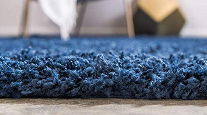 Unique Loom Solid Shag Collection Area Rug (2' 2" x 3' 1" Rectangle, Sapphire Blue/ Navy Blue) - color: Sapphire Blue/Navy Blue, size: 2'2" x 3'1" (Rectangular)
