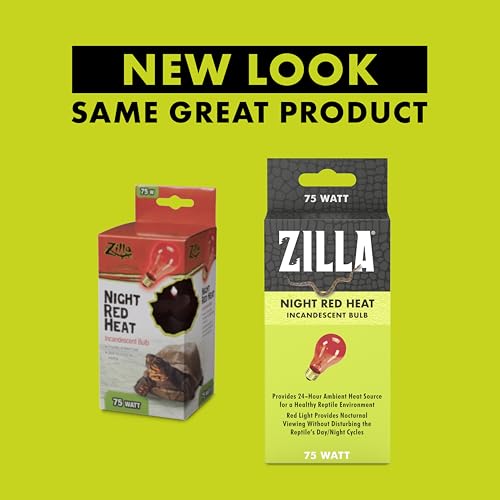 Zilla Incandescent Bulb, Night Red, Ideal for Nocturnal Reptile Species - size: 75 Watts, style: Night Red