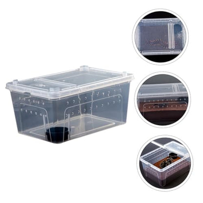 Garneck 1set Reptile Breeding Box Comfortable Habitat for Snakes Turtles and Lizards Container for Observing Pet Behavior and Easy Cleaning