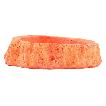 Veemoon Simulation Bowl Lizard Turtle Feeder Reptile Supplies Odorless Food Container Thickened Bowl Reptile Tank Accessories