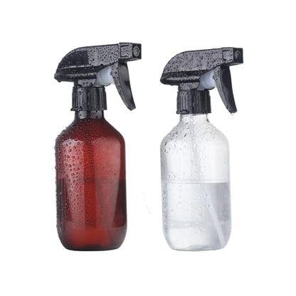 Teyssor Spray Bottles Water Spray Bottle 2 Packs- BPA Free -10 oz/300 ml Plastic Refillable Containers Fine Mist Small Spray Bottle with Adjustable Nozzle for Hair, Cooking, Cleaning - color: Clear-2 pack