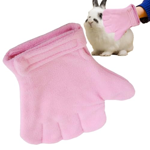 Small Animal Handling Gloves Scratch Resistant Pet Protection Mittens | Small Animal Handling Protection Glove for Bunny Sugar Glider Bird Parrot Hedgehog Squirrel Reptile Snake Lizard Grooming - color: Pink