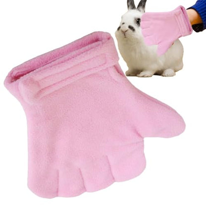 Small Animal Handling Gloves Scratch Resistant Pet Protection Mittens | Small Animal Handling Protection Glove for Bunny Sugar Glider Bird Parrot Hedgehog Squirrel Reptile Snake Lizard Grooming - color: Pink