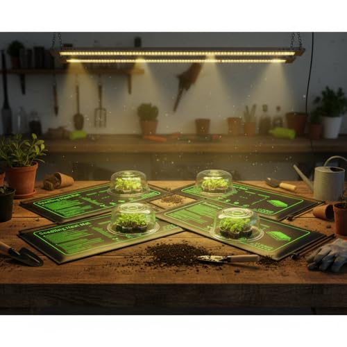 4 Pack Seedling Heat Mat for Seed Starting Plants Germination, 10"x20.5" | Improve germination rate, Stable uniform heat, Ideal germination temperature 75- 95°F(24-35°C),Waterproof, Fit 1020 Tray - size: 10×20"-4P