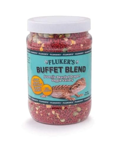 Fluker's Buffet Blend Juvenile Bearded Dragon Veggie Variety Diet, 9-Ounces, Model: 76053 - size: 9 Ounce (Pack of 1)