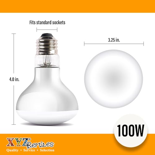 Reptile Heat Lamp – 100W Heat Lamp Bulb for Reptiles, Reptile Basking Heat Lamp Bulbs, UVA Daylight Basking Light for Reptiles, Bearded Dragon, Tortoise, Lizard