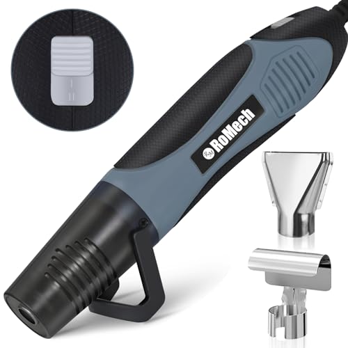 350W Heat Gun with 2 Nozzles, Dual Temp Heat Gun 400°F-660°F, Fast Heat Hot Air Gun with Overload Protection for DIY Craft Embossing Shrink Wrapping (Blue) - color: Blue