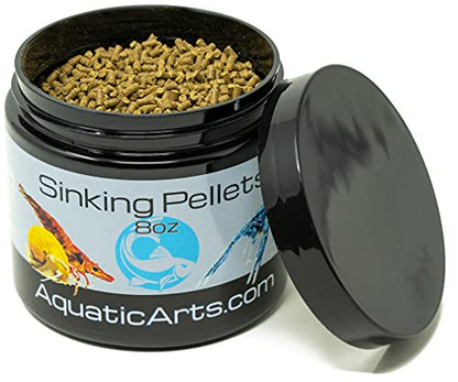Aquatic Arts Sinking Pellets (.5 lb Spirulina Tabs) Freshwater Fish Food (Cichlid Tetra) | Shrimp Pellets | Aquarium Snail Food (Nerite Trapdoor Ramshorn) | Crayfish Food | Hermit Crab Food and More