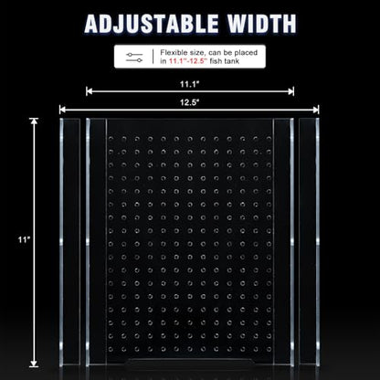 Acrylic Fish Tank Divider,Aquarium Divider Fit for 15 Gallon/ 20 Gallon Long Tank,Adjustment Clear Fish Tank Separator Set with Suction Cups(15gal/20gal Long) - size: 11.2''x11''(15gal/20gal Long)