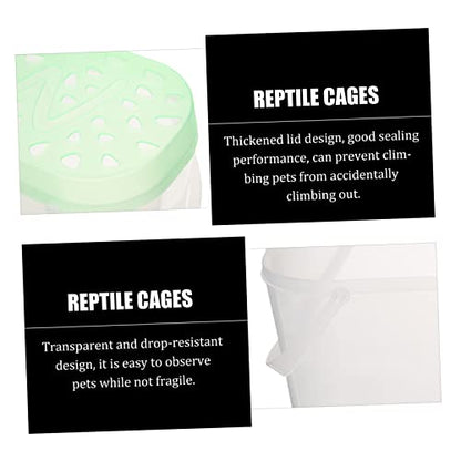HEMOTON 2PCS Portable PET Carrier for Small Animals Plastic Hamster Boxes Turtle Cases Travel Reptile Containers Adjustable Strap - color: Green