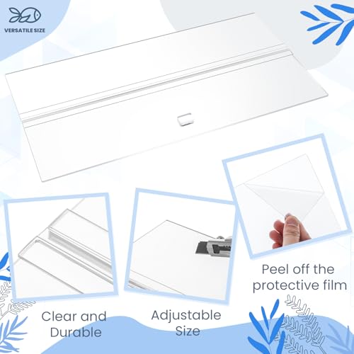 Aquarium Lids Acrylic Canopy 2 Pieces Set 22.95 x 16.61 x 0.28 Inch for 75/90/110 Gallon with Center Brace Aquariums Cover Fish Tank Lid with a Hook Knife, Clear - size: 48" Long X 18" Wide