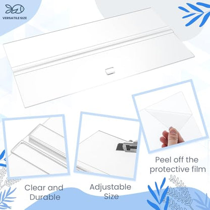 Aquarium Lids Acrylic Canopy 2 Pieces Set 22.95 x 16.61 x 0.28 Inch for 75/90/110 Gallon with Center Brace Aquariums Cover Fish Tank Lid with a Hook Knife, Clear - size: 48" Long X 18" Wide