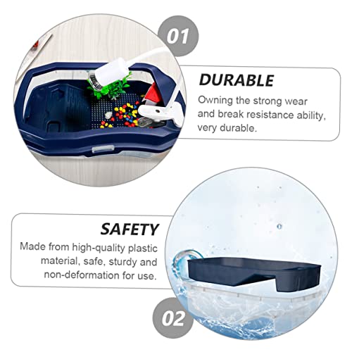 DECHOUS 1Pc Tortoise Tank with Basking Platform Water and Land Dual Use Turtle Feeding Box for Healthy Pet Habitat and Easy Cleaning