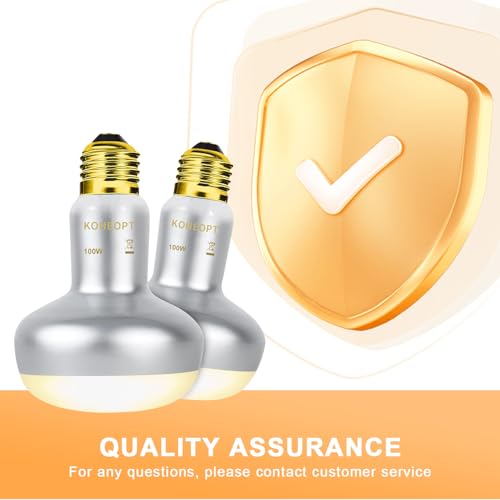 Reptile Heat Lamp 100W,(2 Pack) Heat Emitter UVA Heat Lamp Bulb,Intense Basking Spot Simulated Natural Sunlight Heating Lamp Bulb, Fit E26 Pet Lighting fixtures,for Bearded Dragon, Lizard