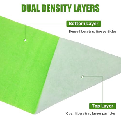 AQUANEAT Aquarium Filter Media Pad Dual Density Bonded Filter Floss Roll Cut to Fit for Fish Tank Canister Filter 72" x 12” x 3/4-1”