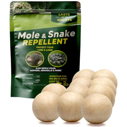 Mole & Snake Repellent, Gopher Repellent Outdoor, Vole & Groundhogs Repellant for Yard, Armadillo & Snake Deterrent for Lawn Pet Safe, Keep Snake Away for Garden/Garage, Safe to Use-10P - size: 1 Ounce (Pack of 10)