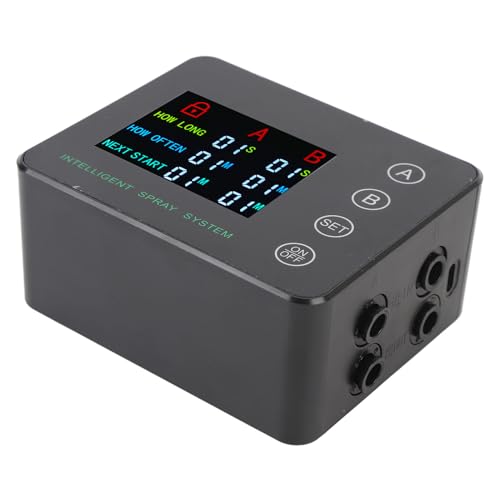 GLOGLOW Reptile Humidifier Automatic Misting System Double Pump Design for Stable Humidity Control with Color Screen Display and Adjustable Nozzles Up to 30 PSI Pressure Ideal for