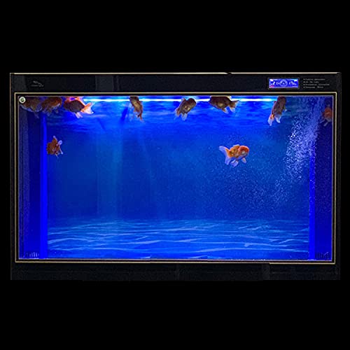 ELEBOX Aquarium Background Blue Black Fish Tank Background Picture 2 Sides Fish Backdrop for Aquarium Wallpaper 20" x 48" - size: 19.7" H x48" L