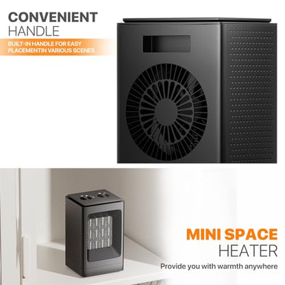 Magshion 1500W Portable Electric Small Space Heater for Office Indoor Use - size: Square - 1500W - Knob