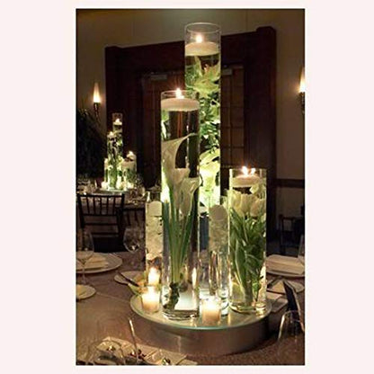 WGVI Quality Thick Weighted Tall Clear Cylinder Glass Vases, 4" W x 18" H, Flower Arrangement Floating Candle Holders Wedding Centerpieces Event Floral Container Artistic Display Home Decor, 1 Piece - size: 4"x18"H