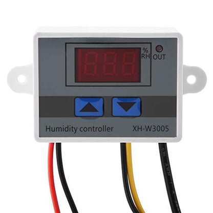 FTVOGUE XH-W3005 Humidity Sensor Switch 0~99% RH Humidity Switch 220V | Humidity Control Switch with 0.1%RH Accuracy. 0~99%RH Range. 1500W Load humidity controller 12v For Humidifier Dehumidifier