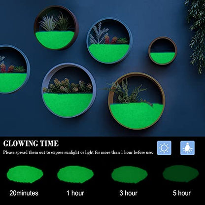 10000pcs 3-5mm Green Glow Rocks Gardening Luminous Glow Stones Glow Pebbles Decorative Sand for Succulent,Fish Tank Aquarium - style: Green