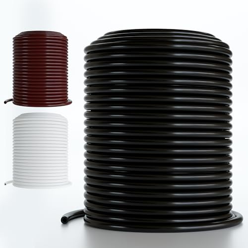 DBR Tech® 1/4 Drip Irrigation Tubing, 100 Feet, Flexible PVC Plastic Drip Irrigation Hose for Gardening, Misting, Hydroponics and DIY Landscape Garden Projects, Blank Distribution (100ft, Black) - color: Black, size: 100ft