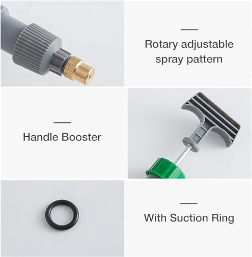 Green Handheld Sprayer - High Pressure Air Pump Manual Sprayer with Adjustable Nozzle - Garden Pump Sprayer - Hand Pump Sprayer Pressure Sprayer Top for Home Lawn and Garden Sprayer