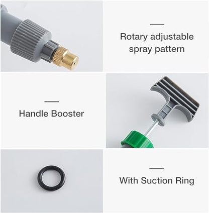 Green Handheld Sprayer - High Pressure Air Pump Manual Sprayer with Adjustable Nozzle - Garden Pump Sprayer - Hand Pump Sprayer Pressure Sprayer Top for Home Lawn and Garden Sprayer