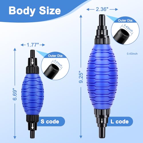fishkeeper Siphon Ball Pump Head Replacement, Large | 256 GPH High-Pressure Easy Siphon Vacuum Pump, Compatible with FK018 and Most Manual Aquarium Gravel Cleaners Water Changer - size: Siphon Ball (Large)