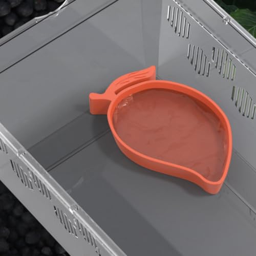 Alipis Reptile Food Bowl with Escapeproof Design and Safe Abs Material, Suitable for Horned Frog and Bearded Dragon Feeding in Terrariums