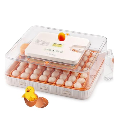 iPettie Nestasy ProHatch56 Egg Incubator with Automatic Egg Turning and Humidity Temperature Control, 56 Eggs Capacity for Hatching Eggs, Chicken Eggs, Duck Eggs, Temperature Adjustment and Alarms